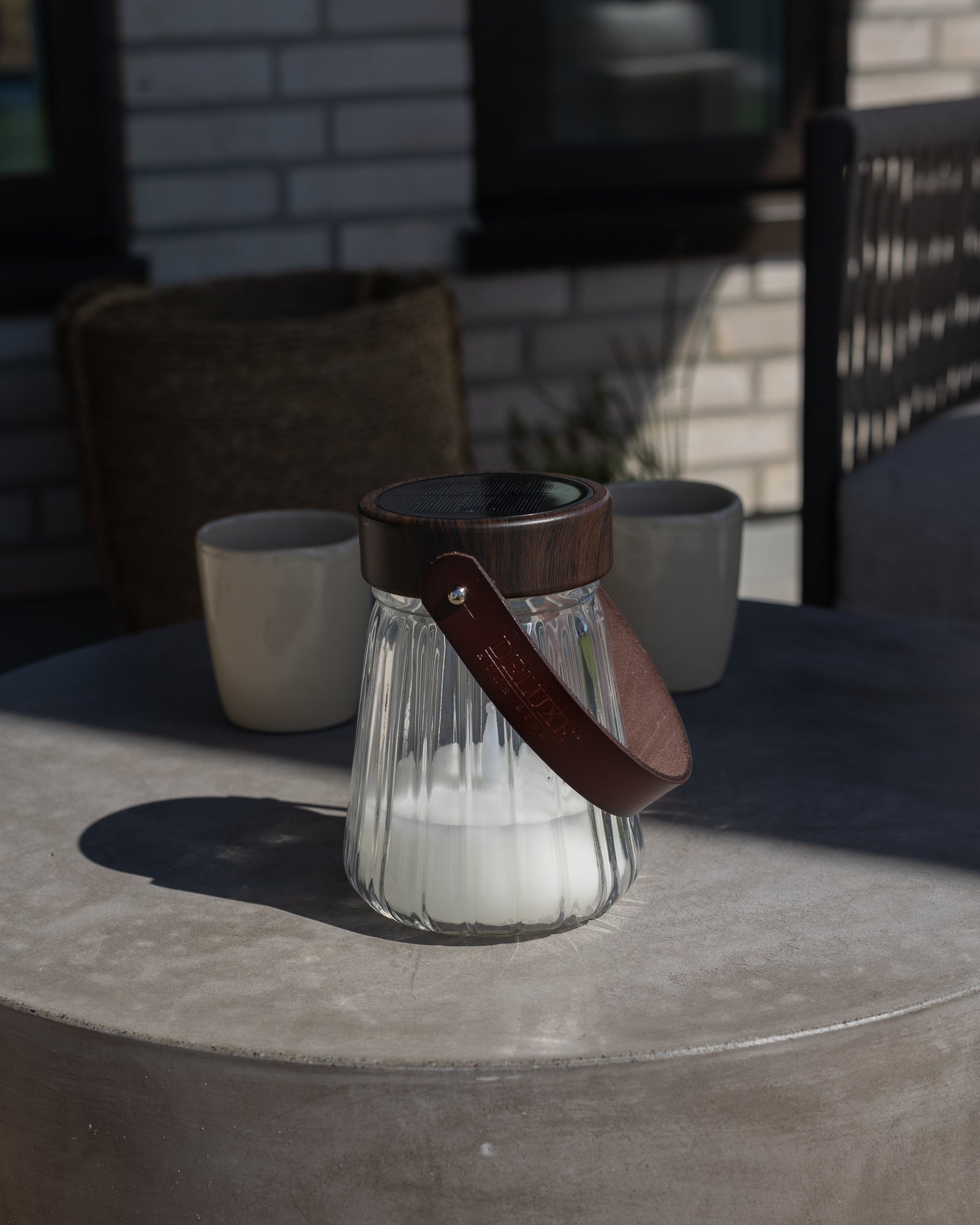 Deluxe Homeart Lanterna LED de vidro 17cm Lanternas LED 5