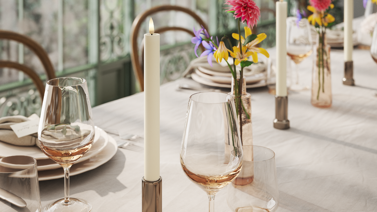 Naturlig tro LED Kronljus Med WetLook ™ -design