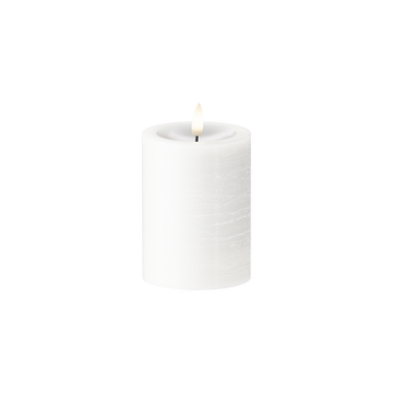 LED Blockljus Ø 7,5 x 10 cm Vit