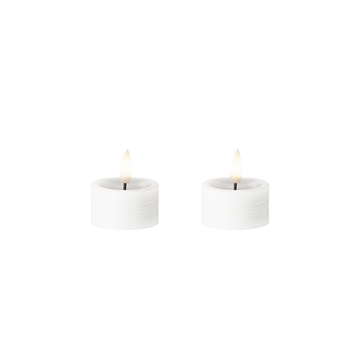LED čajová svíčka 2 ks, Ø 4,5 x 2,5 cm Bílá