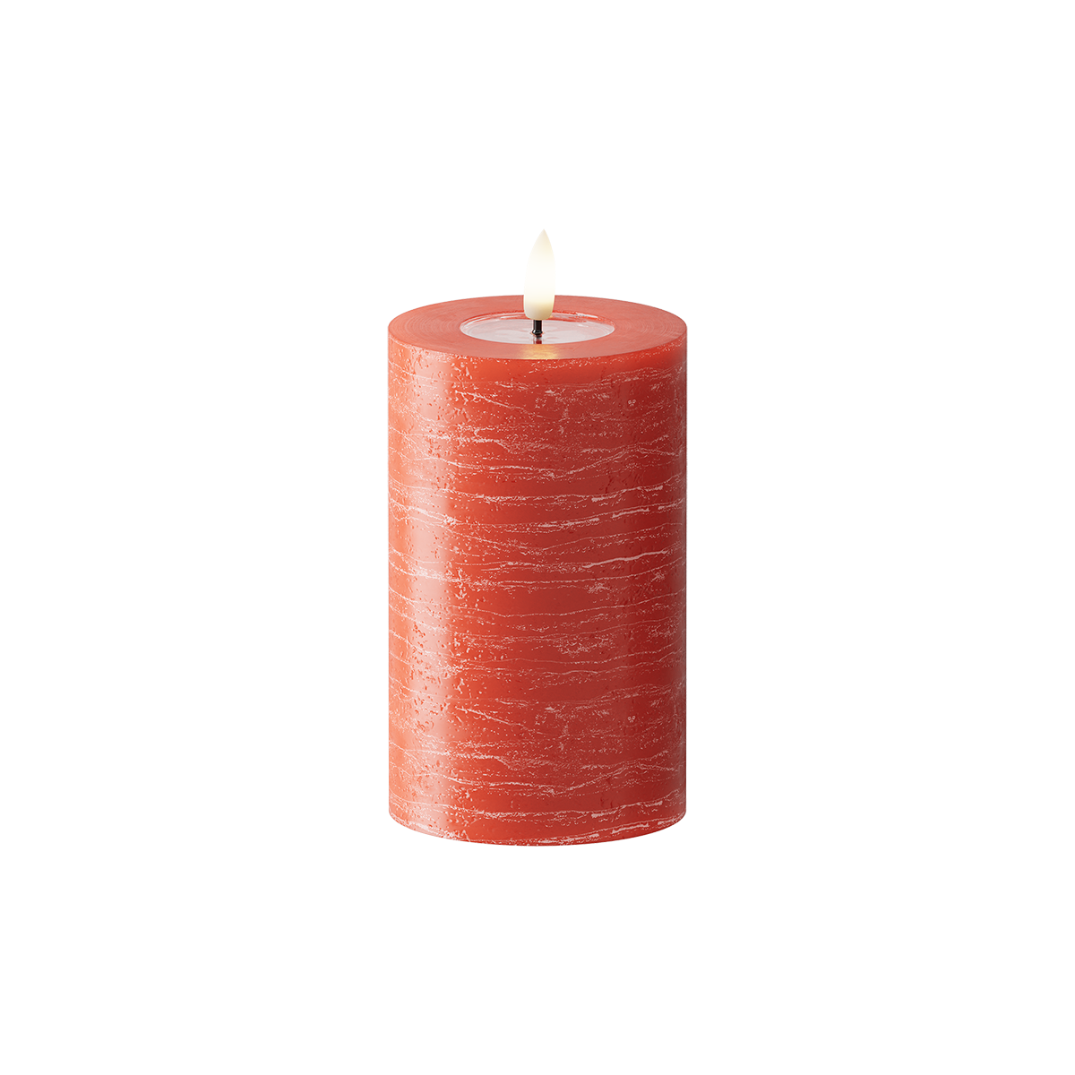LEDs Vela pilar WetLook Ø 7,5 x 12,5 cm Vermelho