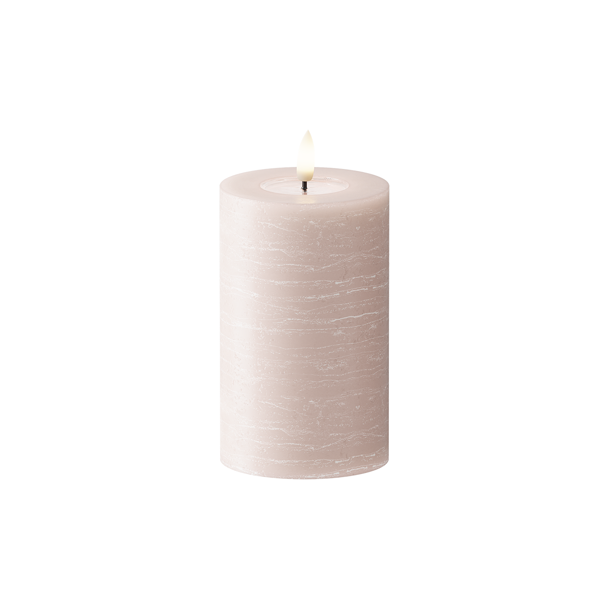 LEDs Vela pilar WetLook Ø 7,5 x 12,5 cm Rosa