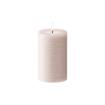 LEDs Vela pilar WetLook Ø 7,5 x 12,5 cm Rosa
