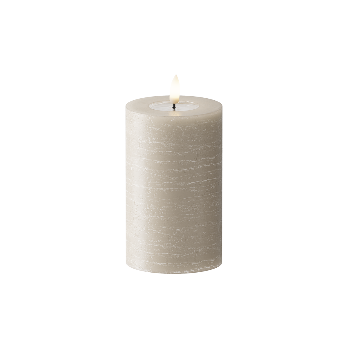 LEDs Vela pilar WetLook Ø 7,5 x 12,5 cm Areia