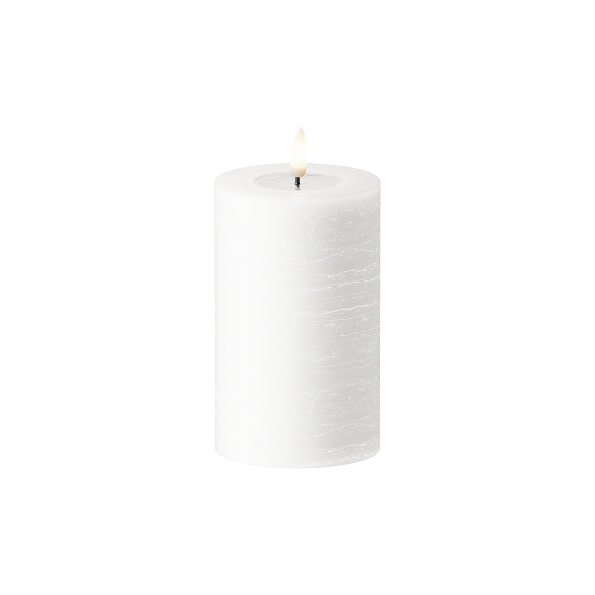 LEDs Vela pilar WetLook Ø 7,5 x 12,5 cm Branco