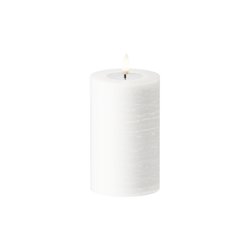 LEDs Vela pilar WetLook Ø 7,5 x 12,5 cm Branco