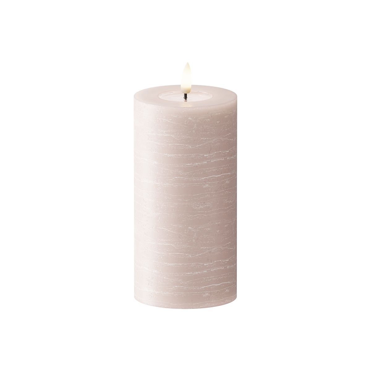 LEDs Vela pilar WetLook Ø 7,5 x 15 cm Rosa