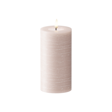 LEDs Vela pilar WetLook Ø 7,5 x 15 cm Rosa