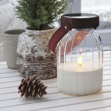 Deluxe Homeart Lanterna LED de vidro 17cm Lanternas LED 1