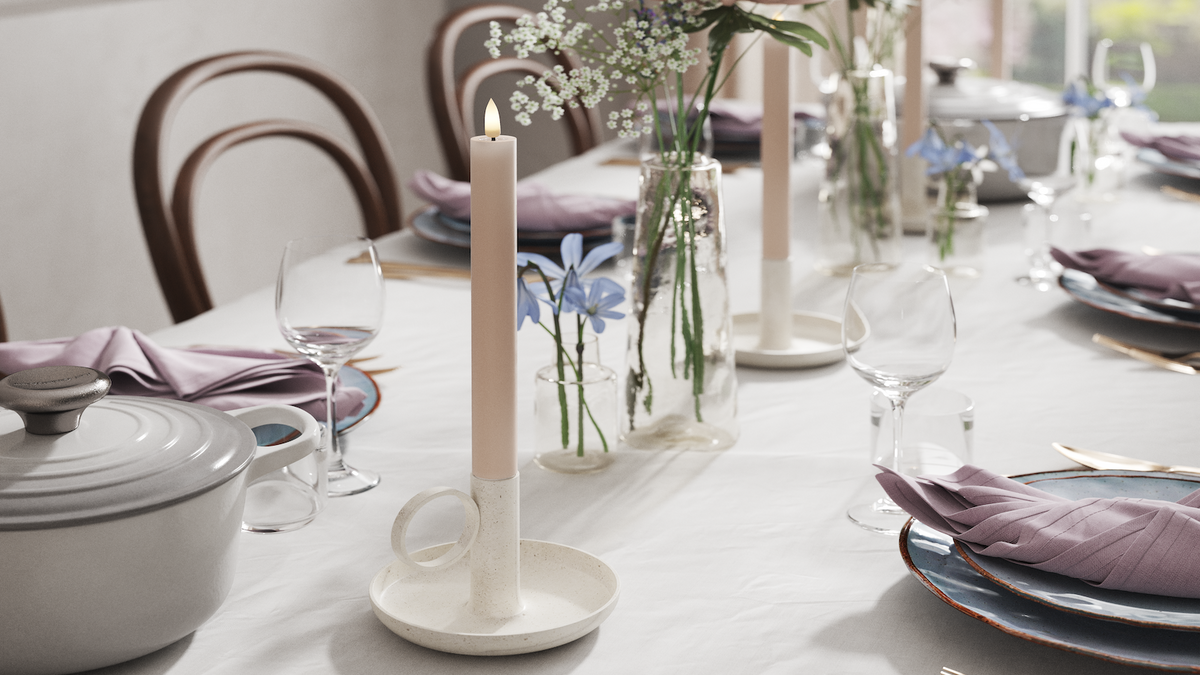 LED de vida real Vela fina Com design wetlook ™