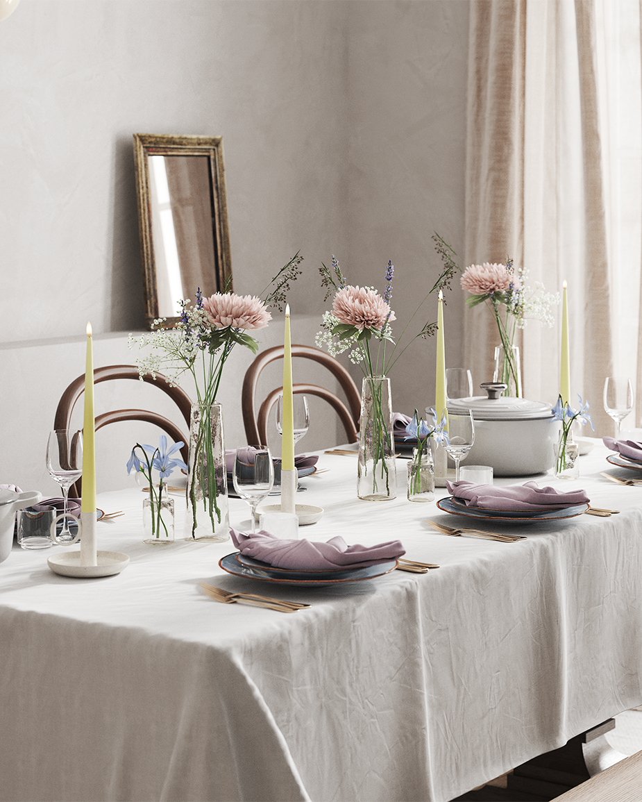 Jarní balení svíček 38 cm (4 ks)