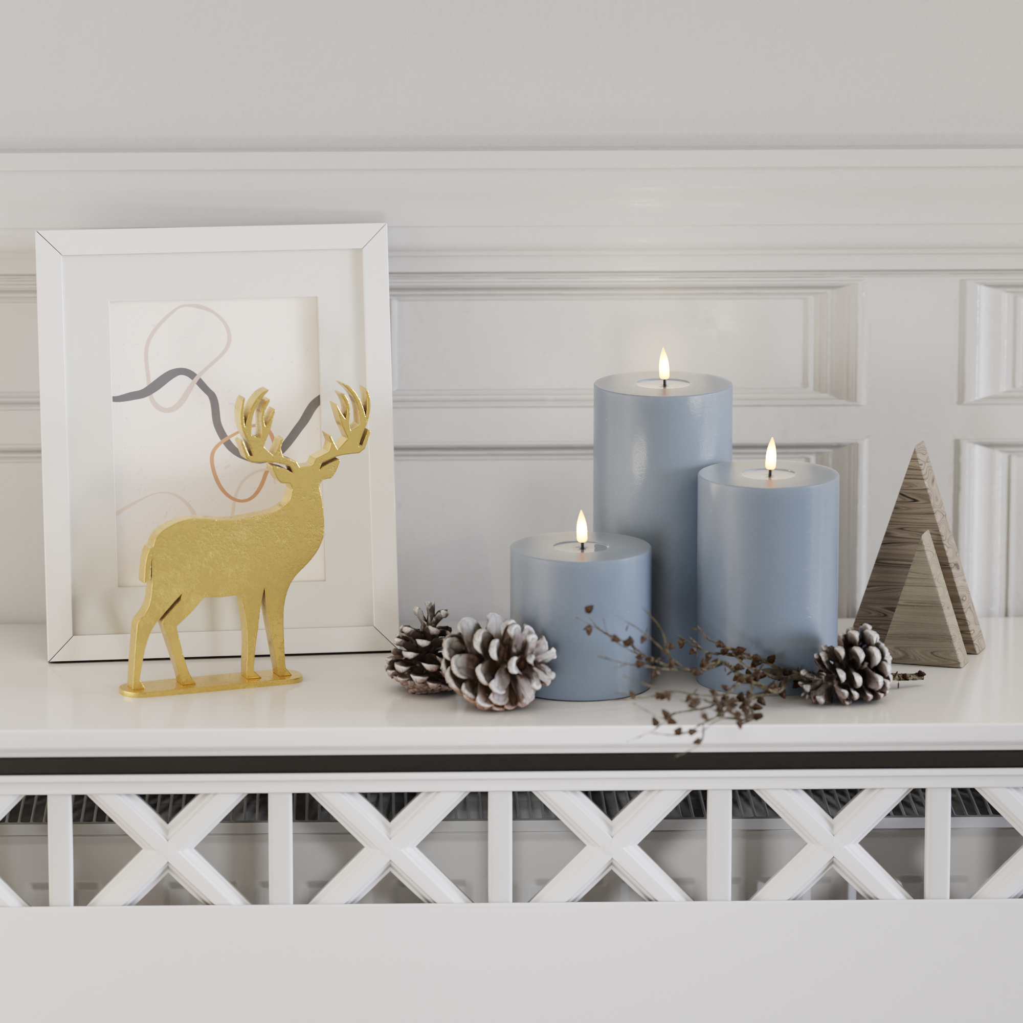 Deluxe Homeart Παγωμένο μπλε συσκευασία μπλοκ light 10 x 10, 15, 20 2