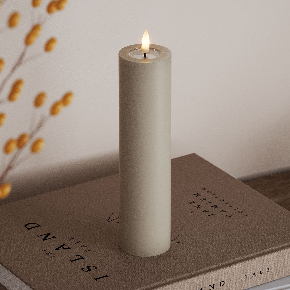 Deluxe Homeart LED blokové světlo Ø 5 x 20 cm Písková LED blokové světlo 3