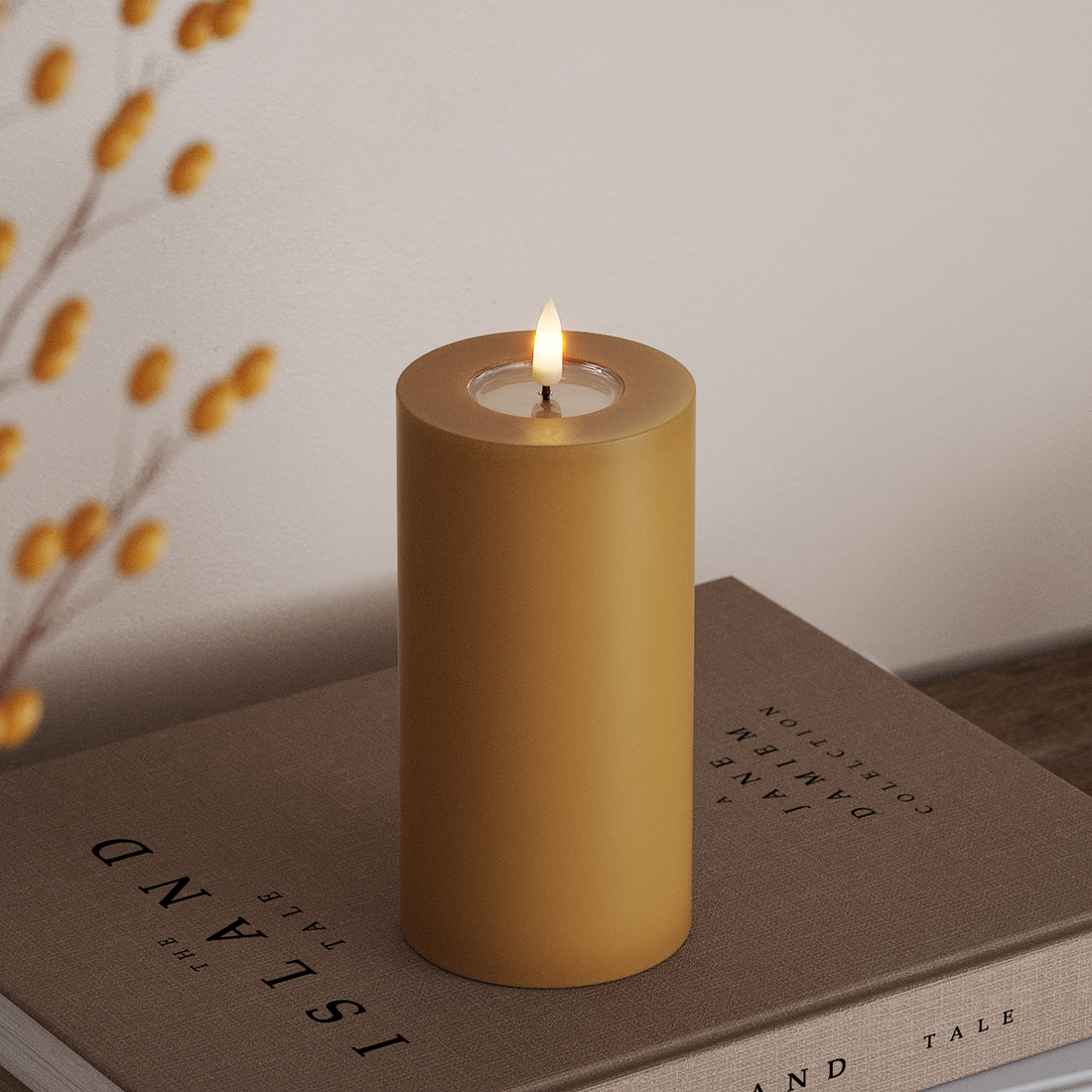 Deluxe Homeart LED Bloklys Ø 7,5 x 15 cm Karry LED bloklys 4