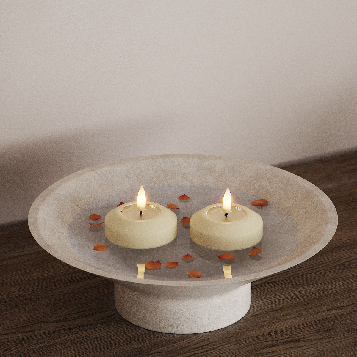 Deluxe Homeart LED Πλωτό φως Ø 6,1 cm 2 τεμ Κρεμ Πλωτό φως LED 3