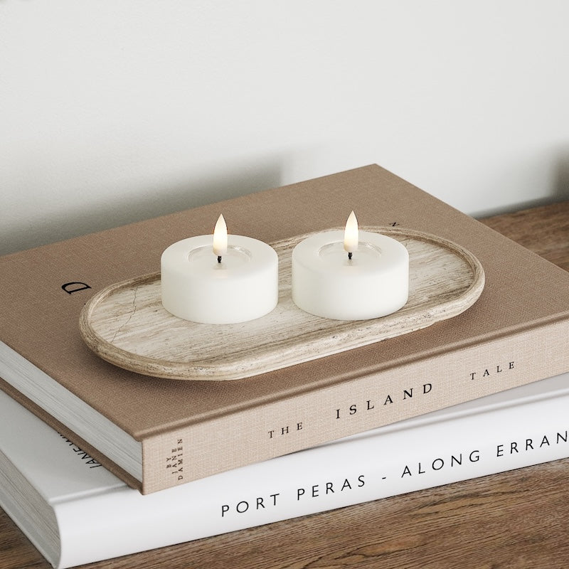 Deluxe Homeart LED Jumbo teeküünlad 2 tk. (Suur) Valge