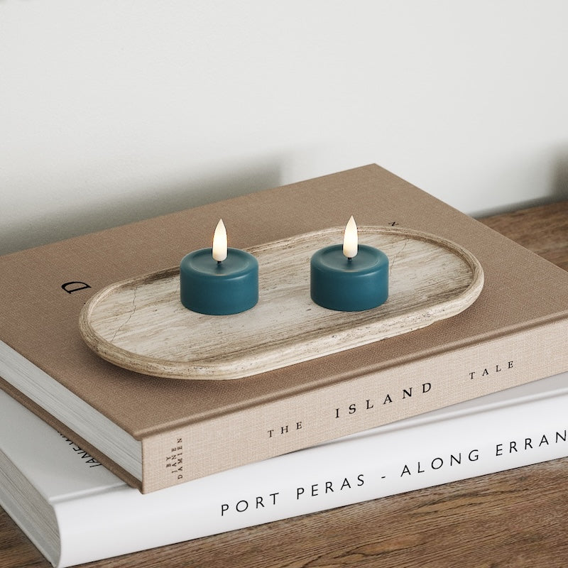 Deluxe Homeart Φωτιστικό τσαγιού LED 2 τεμ. Πετρόλ