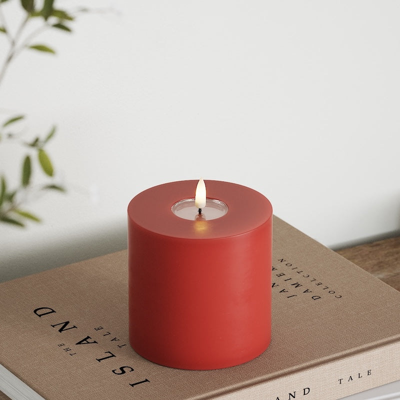 Deluxe Homeart LED Blokklys Ø 10 x 10 cm Rød