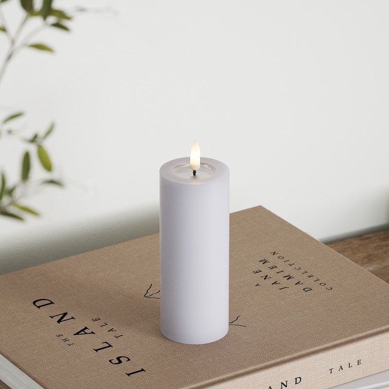 Deluxe Homeart Φωτιστικό μπλοκ LED Ø 5 x 12,5 cm Ξεθωριασμένο μπλε