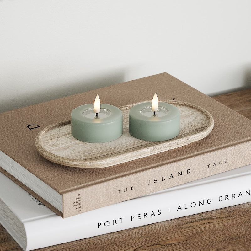 Deluxe Homeart LED Jumbo teeküünlad 2 tk. (Suur) Salveiroheline