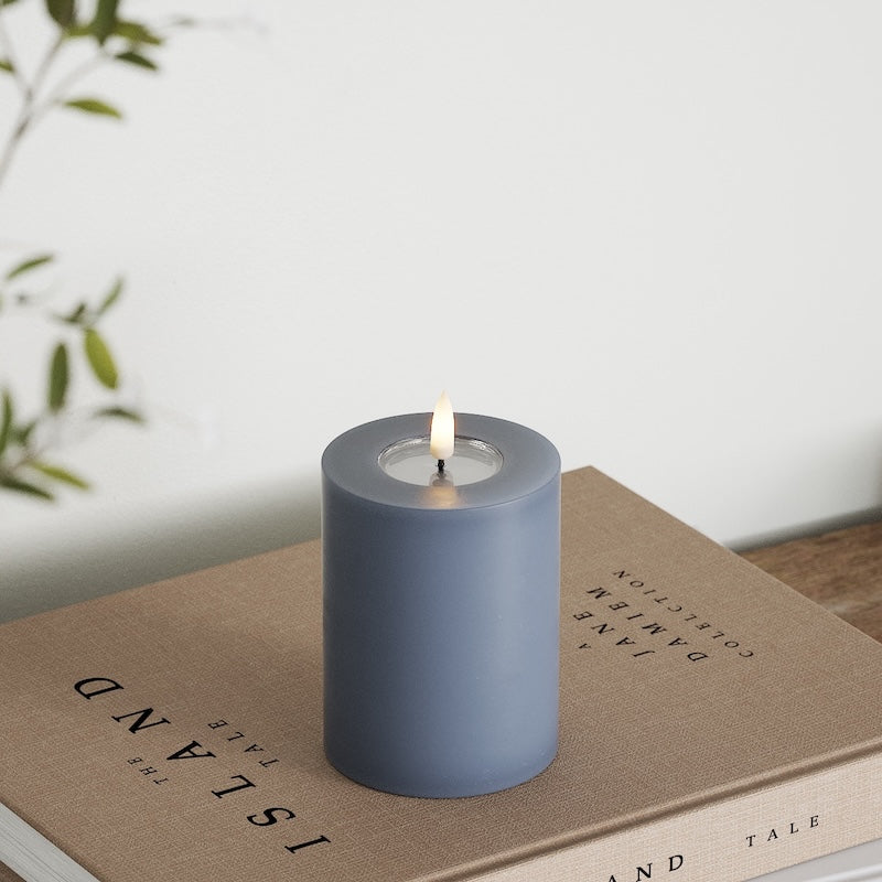 Deluxe Homeart LED blokové světlo Ø 7,5 x 10 cm Ledově modrá