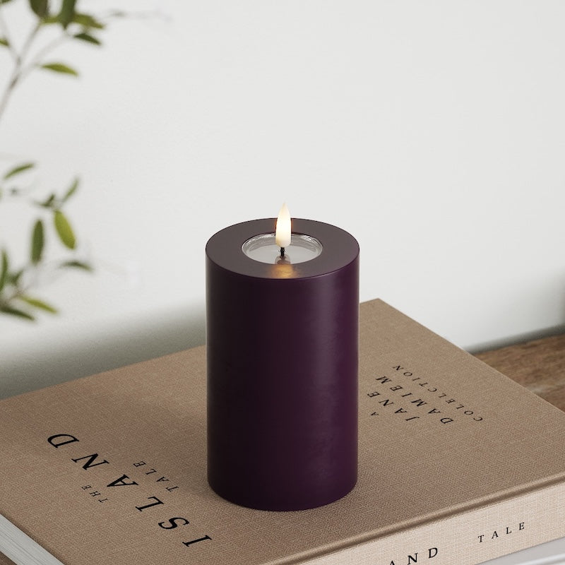 Deluxe Homeart LED blokové světlo Ø 7,5 x 12,5 cm Tmavě fialová