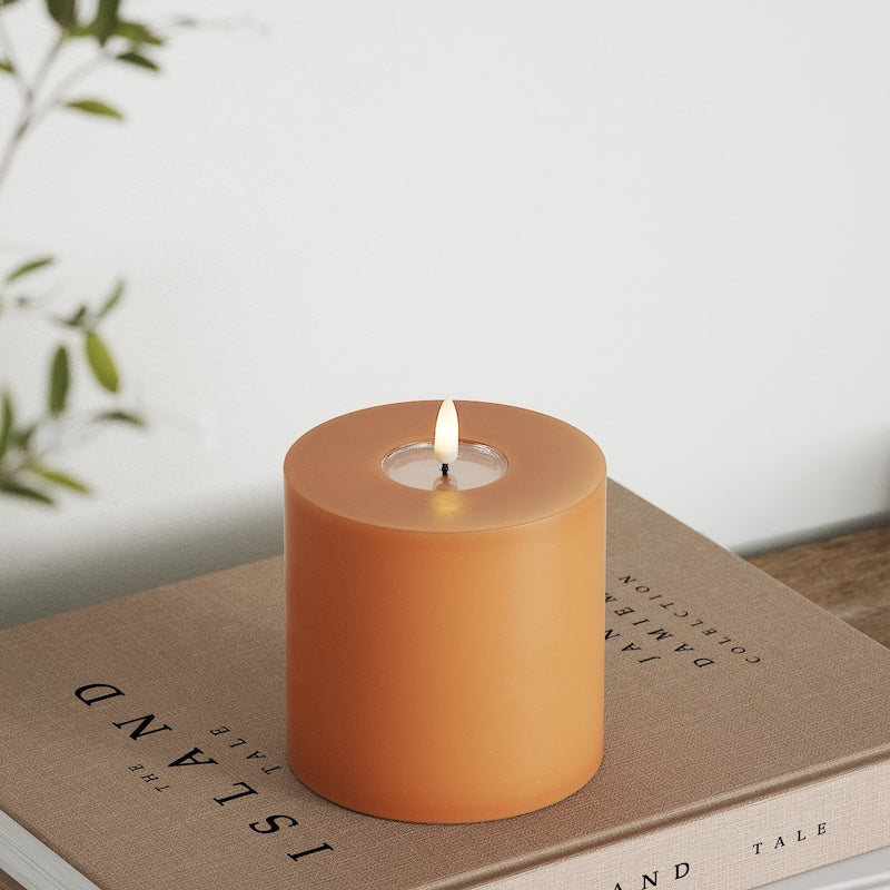 Deluxe Homeart LEDs Vela pilar Ø 10 x 10 cm Laranja