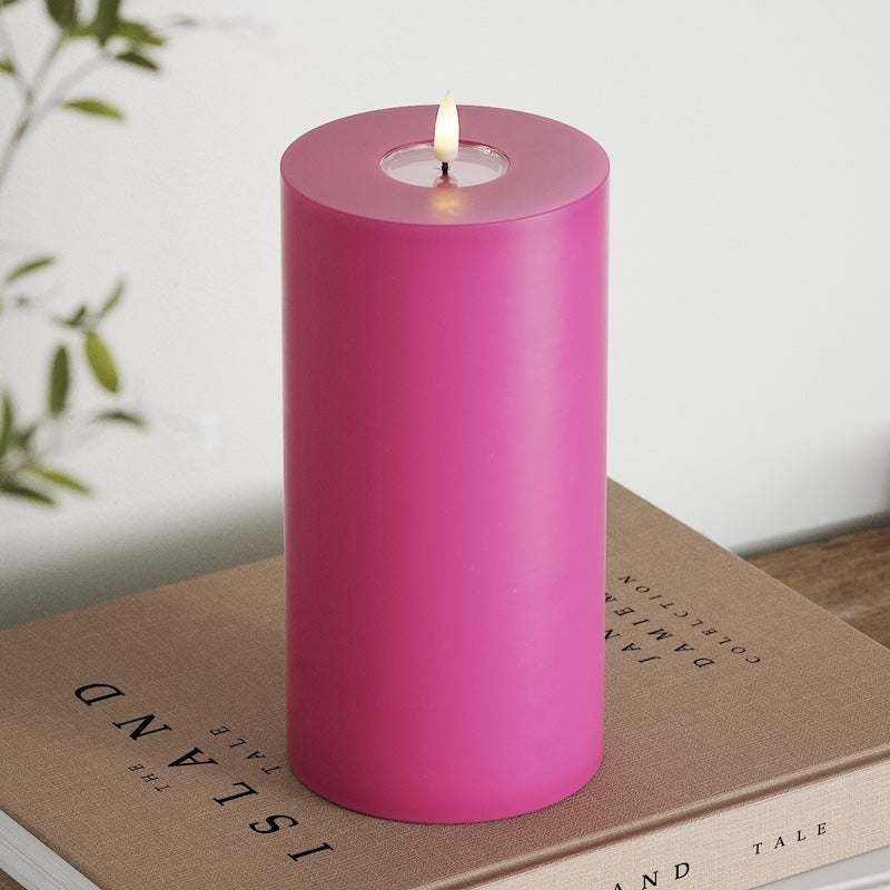 Deluxe Homeart LEDs Vela pilar Ø 10 x 20 cm Magenta