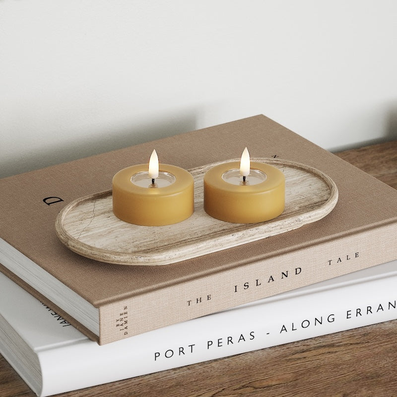 Deluxe Homeart LED Jumbo čajové svíčky 2 ks. Velký Kariová LED jumbo čajová svíčka 1