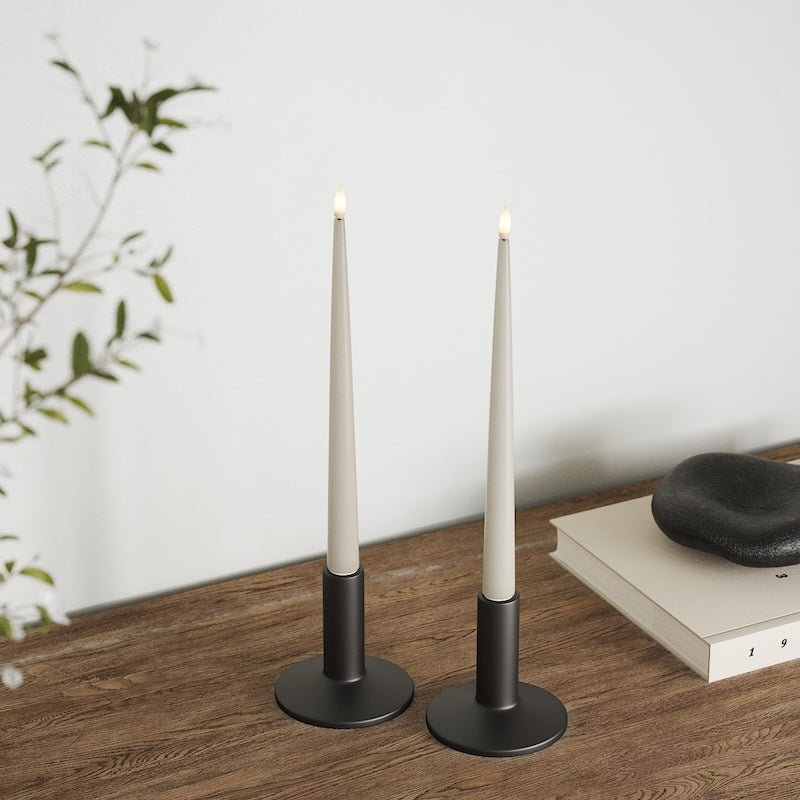 Deluxe Homeart LED světlo na svíčku s lakem, 2 kusy 28 cm Písková LED světlo na svíčku 2