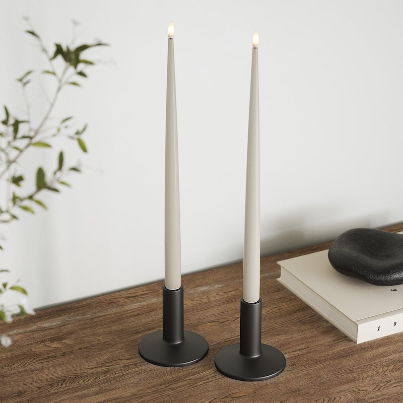 Deluxe Homeart LED světlo na svíčku s lakem, 2 ks 38 cm Písková LED světlo na svíčku 2