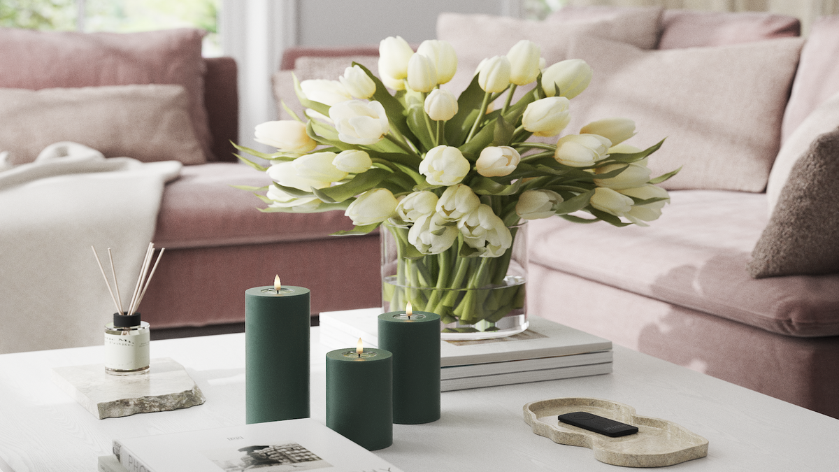 Naturlig tro LED Blockljus Med WetLook ™ -design