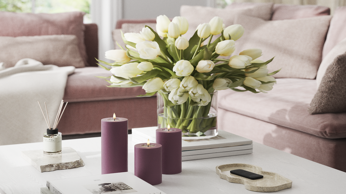 Naturlig tro LED Blockljus Med WetLook ™ -design