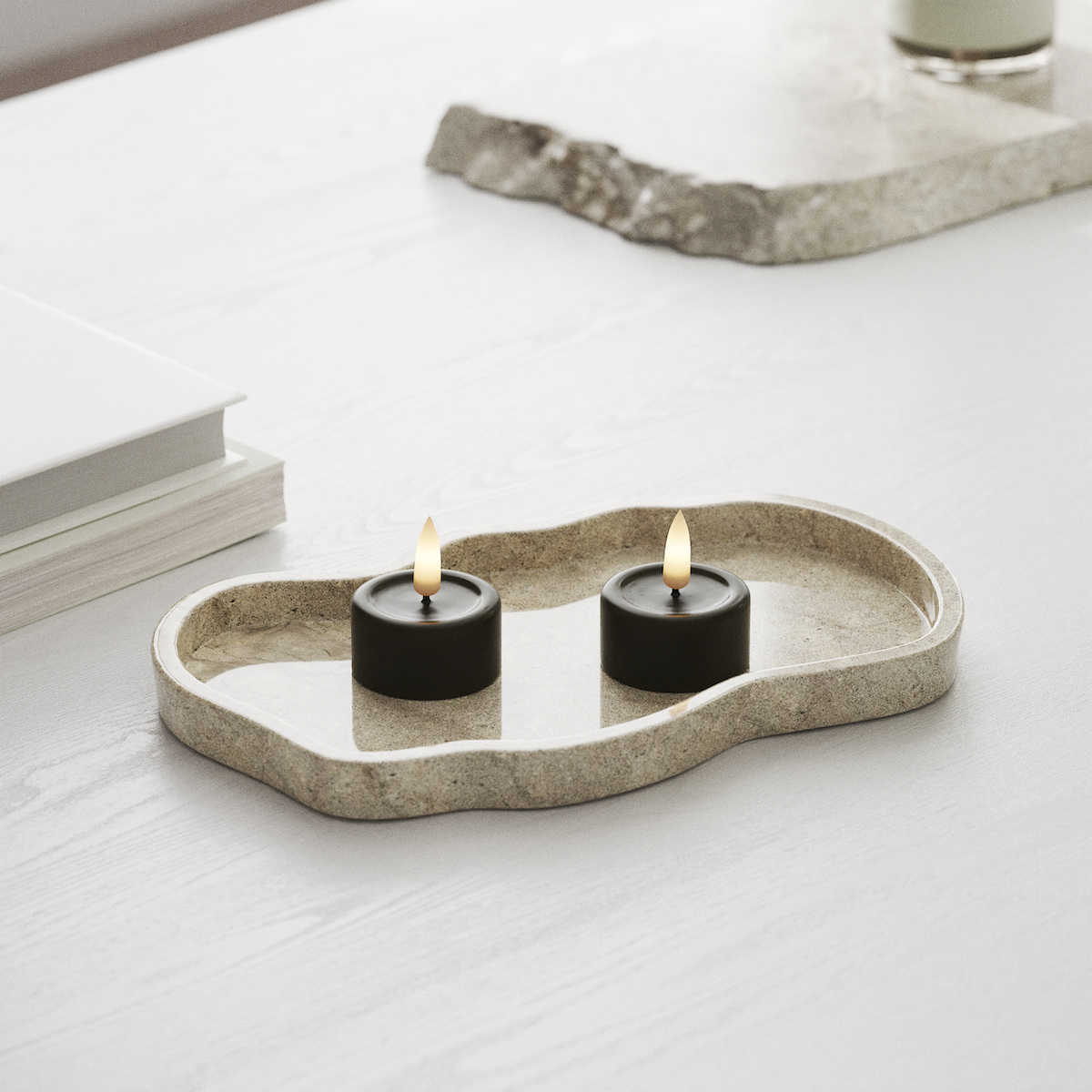 Deluxe Homeart LED čajová svíčka 2ks. Tmavě zelená LED čajová svíčka 1