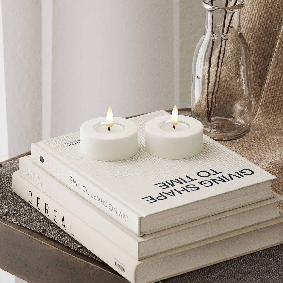 Deluxe Homeart LED Jumbo teeküünlad 2 tk. Suur Valge LED jumbo teevalgusti 4