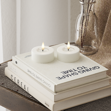 Deluxe Homeart LED Jumbo teeküünlad 2 tk. Suur Valge LED jumbo teevalgusti 4