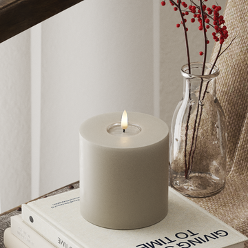 Deluxe Homeart LED blokové světlo Ø 10 x 10 cm Písková LED blokové světlo 4