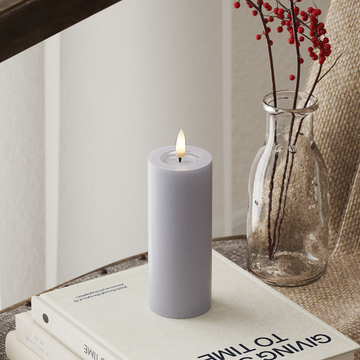 Deluxe Homeart Φωτιστικό μπλοκ LED Ø 5 x 12,5 cm Ξεθωριασμένο μπλε Φως μπλοκ LED 4