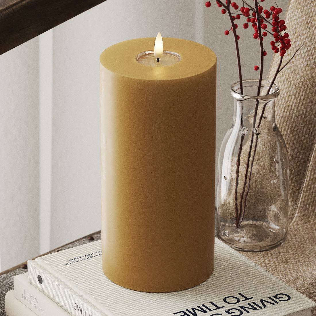 Deluxe Homeart LEDs Vela pilar Ø 10 x 20 cm Caril LEDs Vela pilar 4
