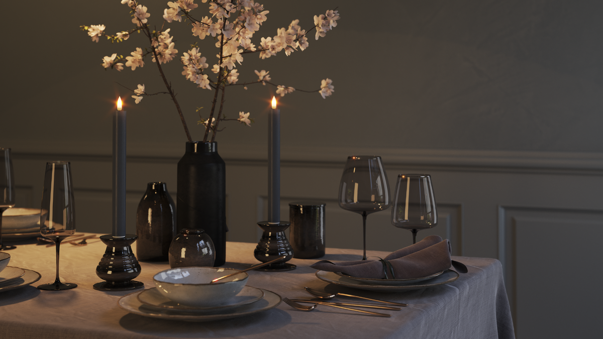LED Kronlys med naturtro LED flamme