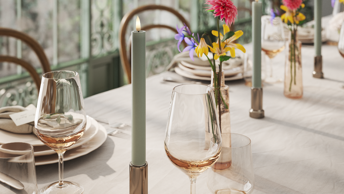 Naturlig tro LED Kronljus Med WetLook ™ -design