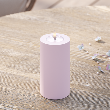 Deluxe Homeart Venkovní LED blokové světlo Ø 7,5 x 15 cm Zaprášená červená LED venkovní světelné blokové světlo 2