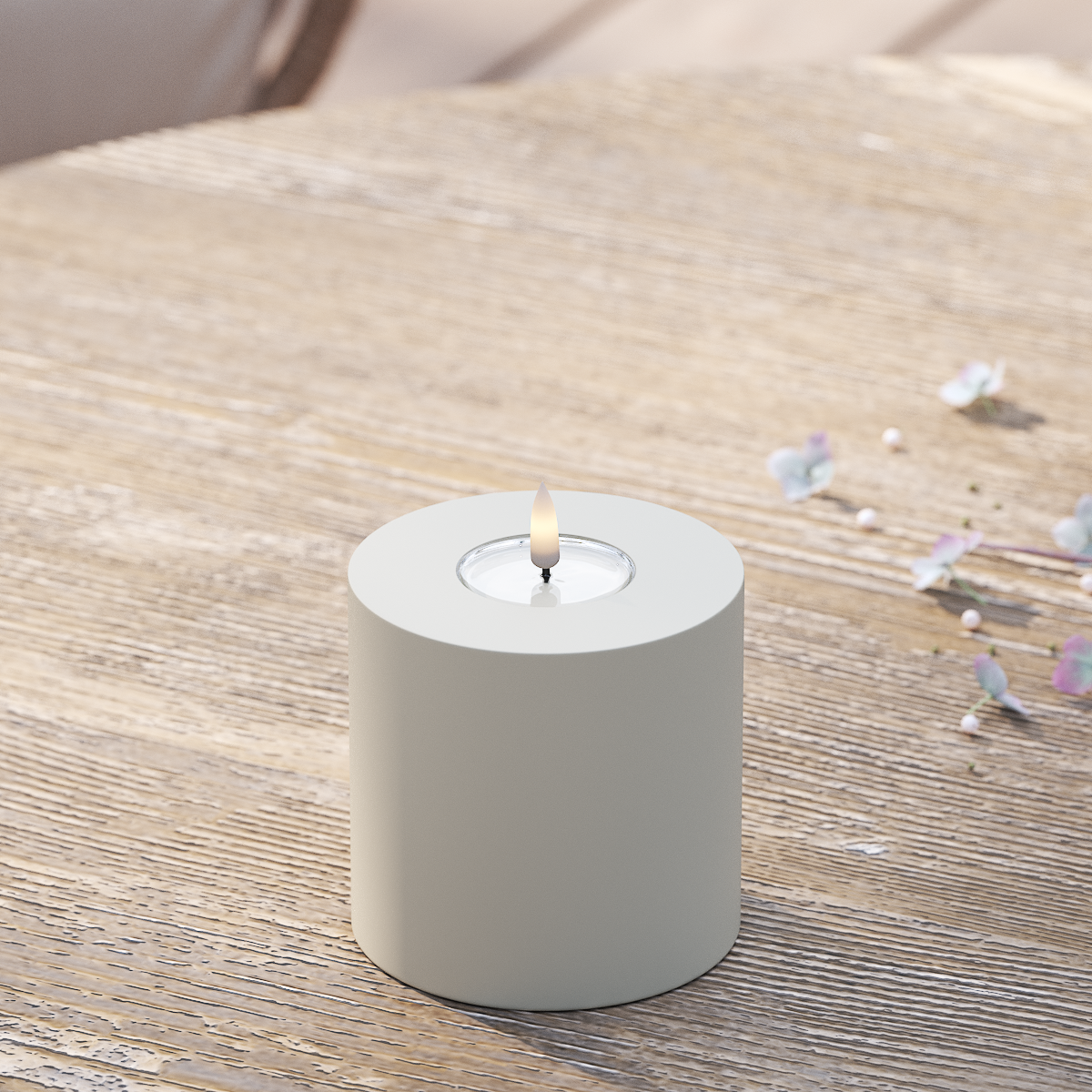 Deluxe Homeart Φωτιστικό μπλοκ LED εξωτερικού χώρου Ø 10 x 10 cm Άμμος Φως μπλοκ εξωτερικού φωτός LED 2