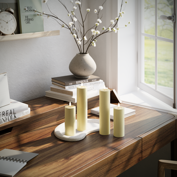 Deluxe Homeart Balíček LED blokových světel - Světle žlutá - 2x 5 x 12,5 cm | 2x 5x20 balení 1