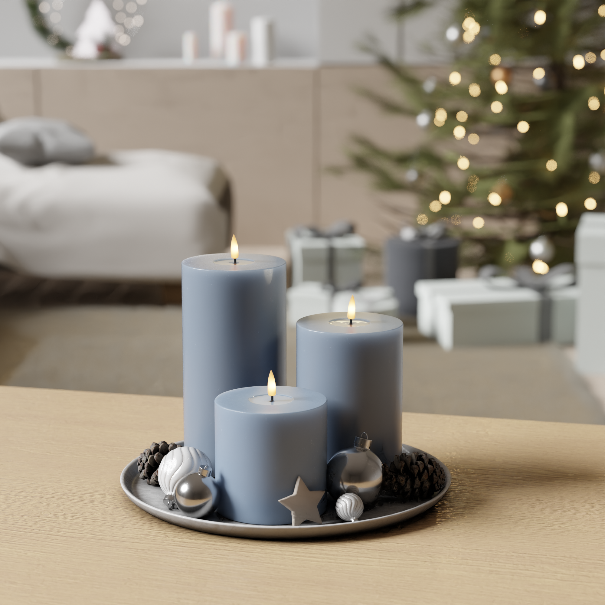 Deluxe Homeart Παγωμένο μπλε συσκευασία μπλοκ light 10 x 10, 15, 20 1