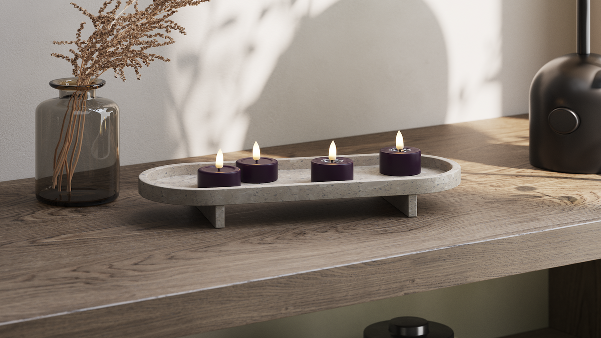 Naturlig tro LED Jumbo Värmeljus Med WetLook ™ -design