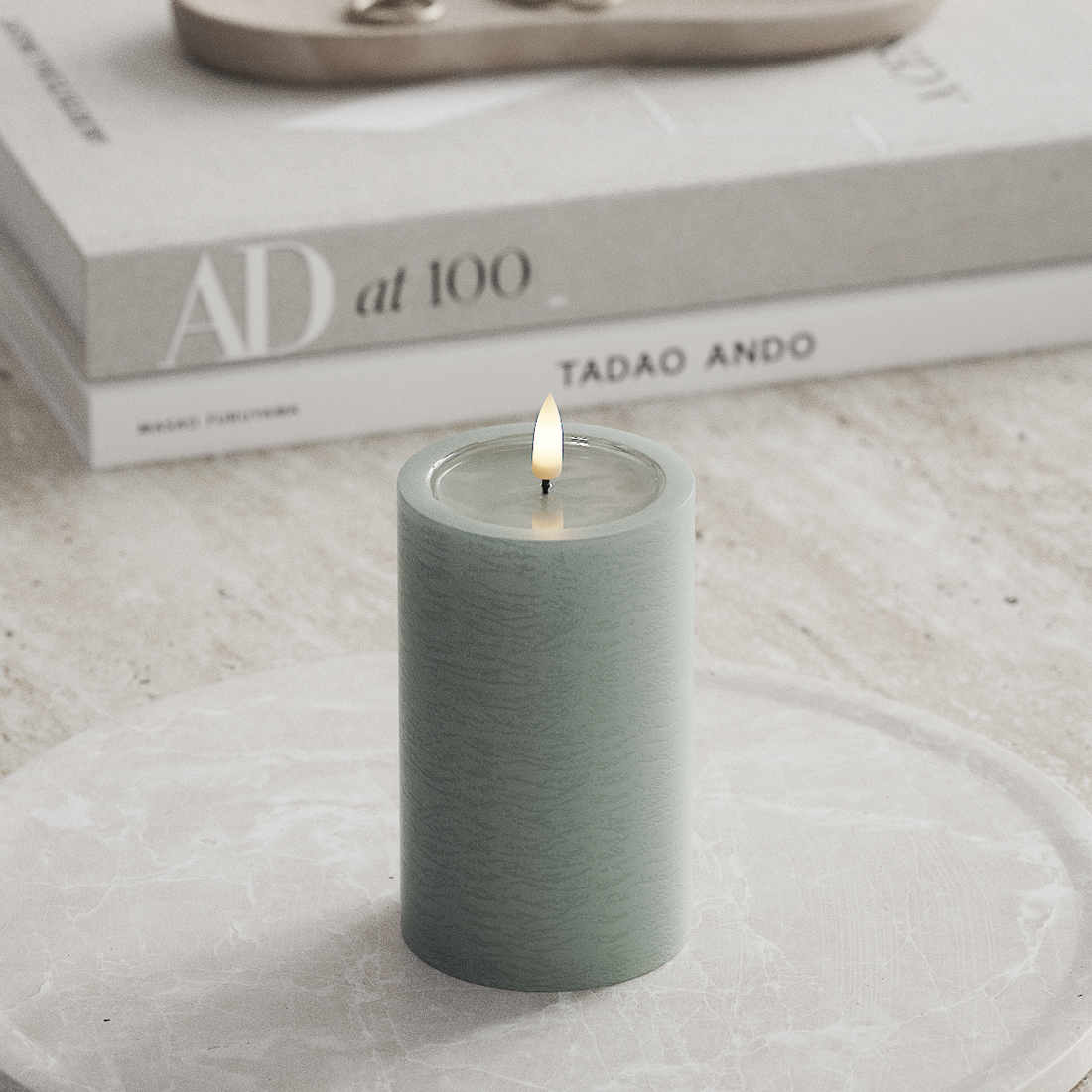 Deluxe Homeart Unique LED blokové světlo D 7,5 x 12,5 cm Šalvějově zelená unique blokové světlo 3