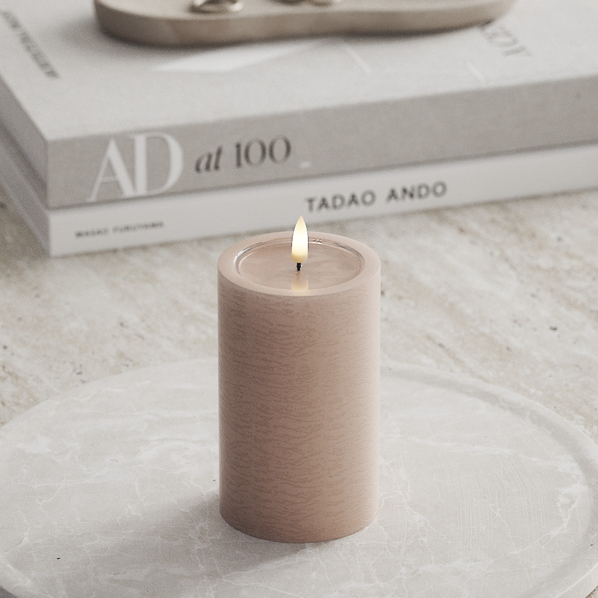 Deluxe Homeart Unique LED Blokklys D 7,5 x 12,5 cm Rose unique blokklys 1