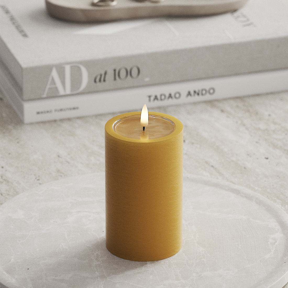 Deluxe Homeart Unique LED Bloklys D 7,5 x 12,5 cm Karry unique bloklys 3