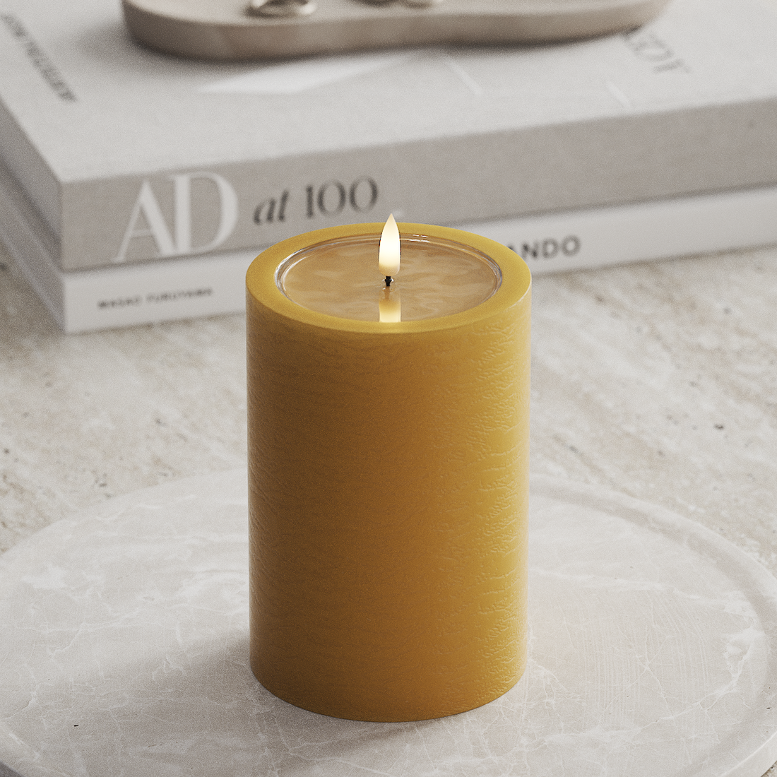Deluxe Homeart Unique LEDs Vela pilar D 10 x 15 cm Caril unique Vela pilar 3